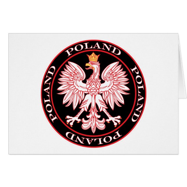 Round Red Polish Eagle (Front Horizontal)