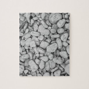 Round Rocks Black and White Photo Puzzle