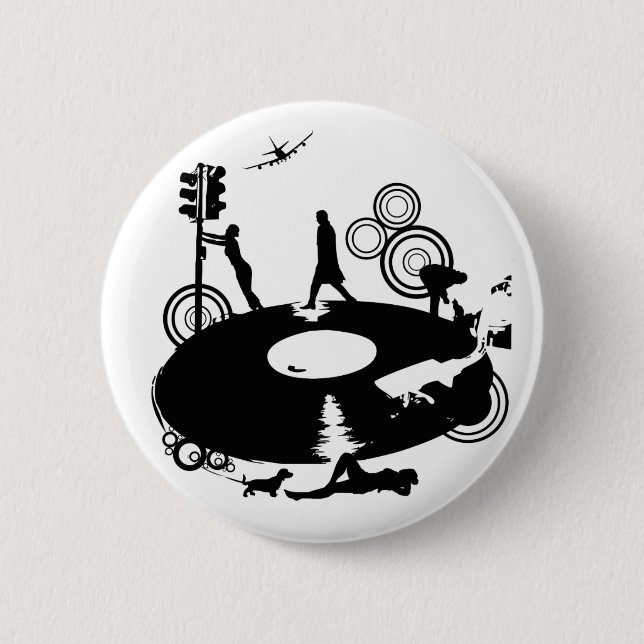 Round & Round 6 Cm Round Badge (Front)