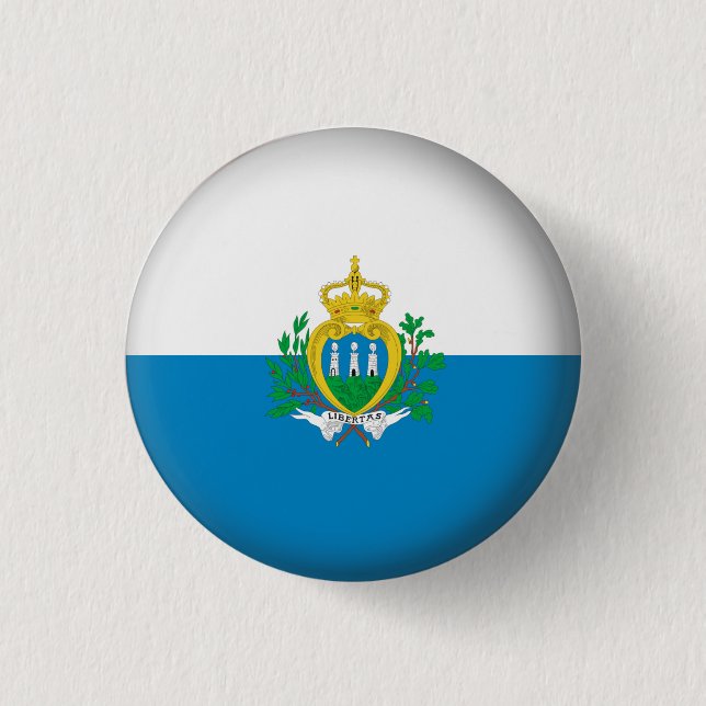 Round San Marino 3 Cm Round Badge (Front)