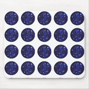 Round Sapphire Gemstone Pattern Mousepad