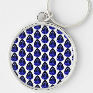 Round Sapphire Keychain