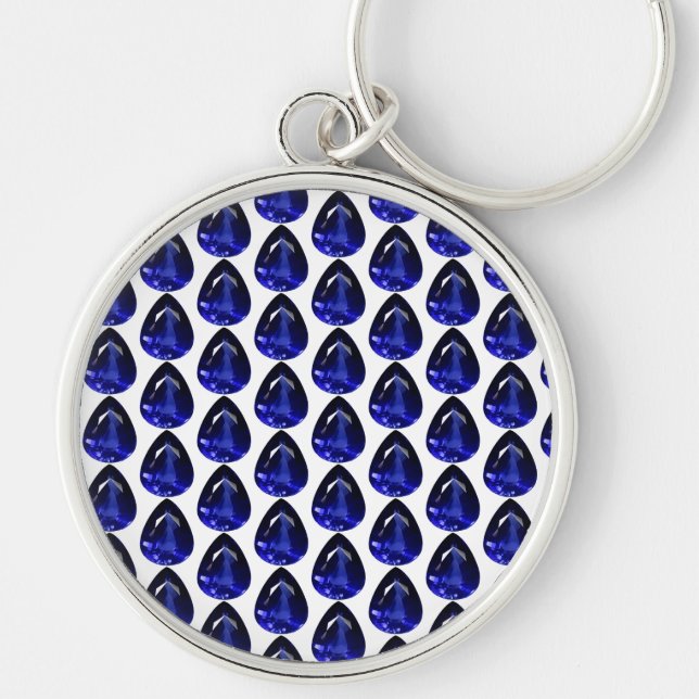 Round Sapphire Keychain (Front)