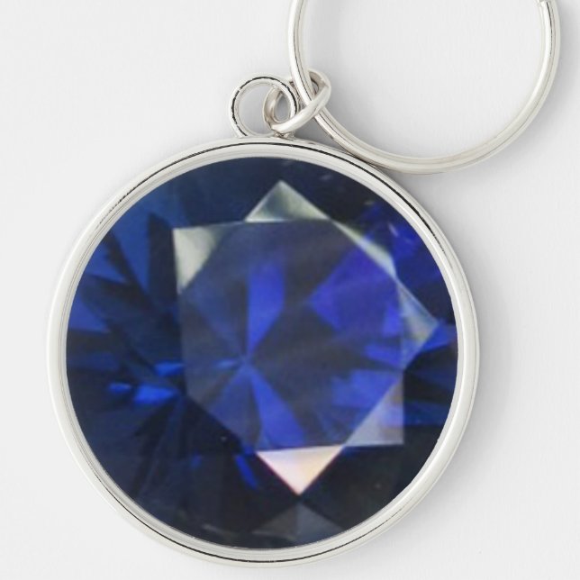Round Sapphire Keychain (Front)