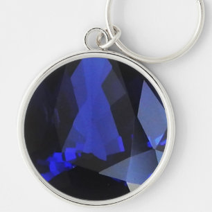 Round Sapphire Keychain