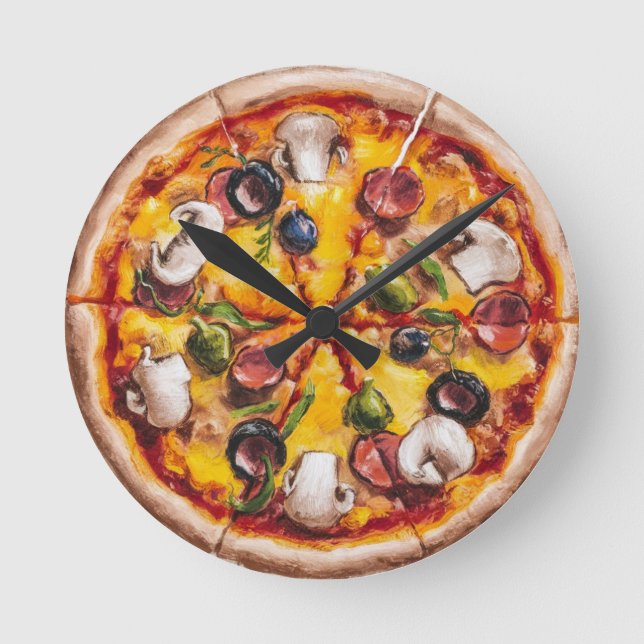 Round Shape Pizza Round Clock (Front)