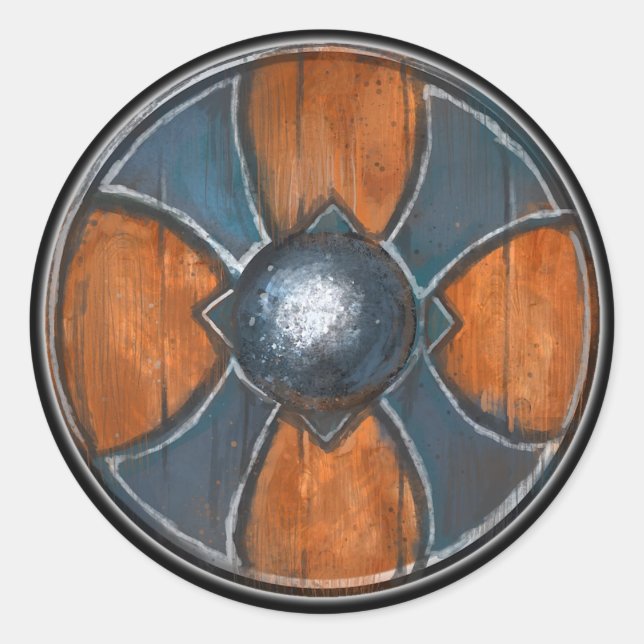 Round Shield - Blue Cross Emblem Classic Round Sticker (Front)