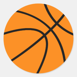 Round small basketball stickers