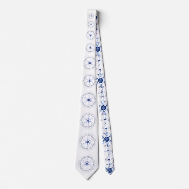 Round snowflake tie (Front)