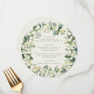 Round/Square Cream 3 Course Winter Wedding Menu