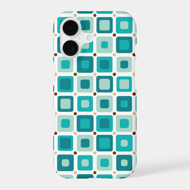 Round Squares Pattern Blue (Back)