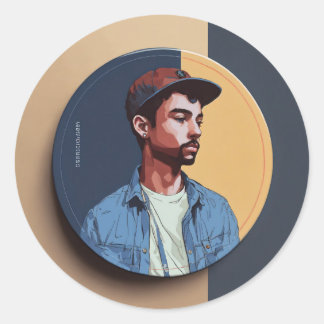 Round sticker
