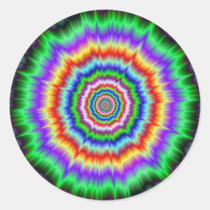 Round Sticker   Eye Boggling Explosion
