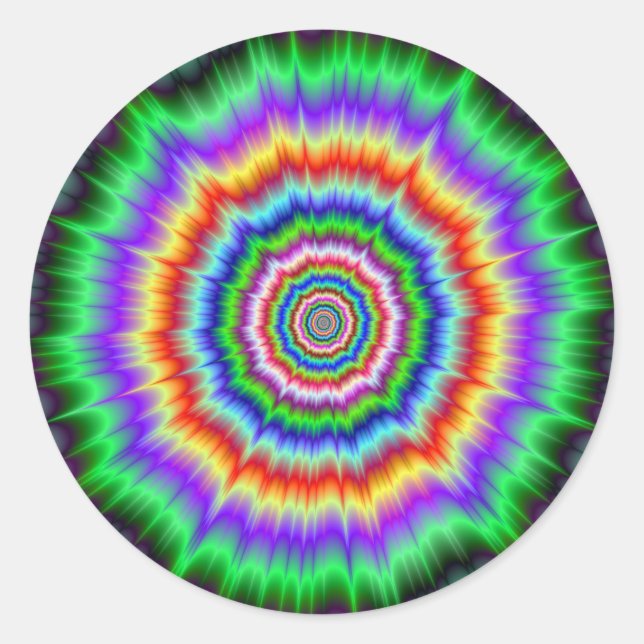 Round Sticker   Eye Boggling Explosion (Front)