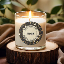 Round Sticker | Festive 3-inch Happy New Year!