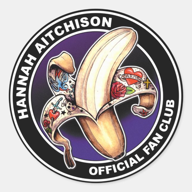 Round Sticker - Hannah Aitchison Fan Club Logo (Front)