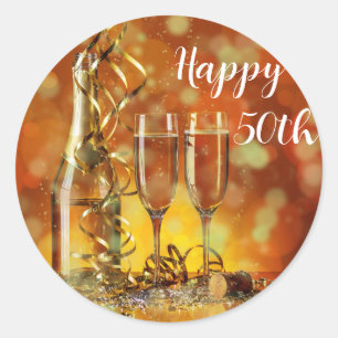 Round Sticker Happy 50h Anniversary