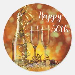 Round Sticker Happy 50h Anniversary