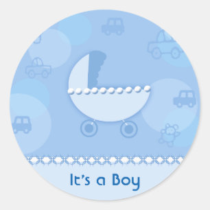 Round sticker - He is a Boy