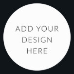 Round Sticker Printing<br><div class="desc">After editing your template in Corjl download it as a PNG with the 'bleed' option selected. Then upload the front template via the 'Personalise' button above to order printed stickers.</div>