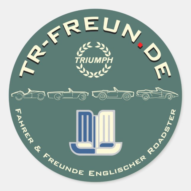 Round sticker TR-Freun.de (Front)
