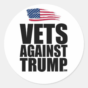 Round Sticker - Vets Against Trump