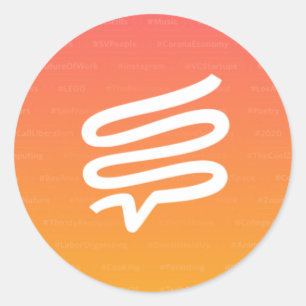 Round sticker with Telepath logo