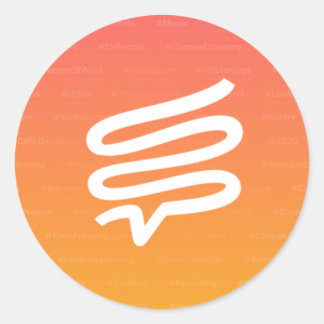 Round sticker with Telepath logo