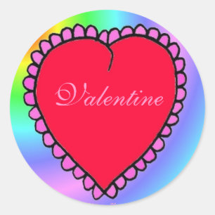 ROUND STICKERS FOR VALENTINES DAY - SCRAPBOOKS