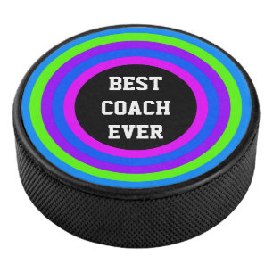 Round Stripes Frame 03 + your backgr. & ideas Hockey Puck