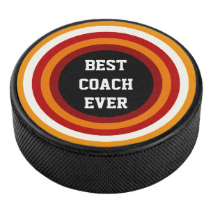 Round Stripes Frame 06 + your backgr. & ideas Hockey Puck