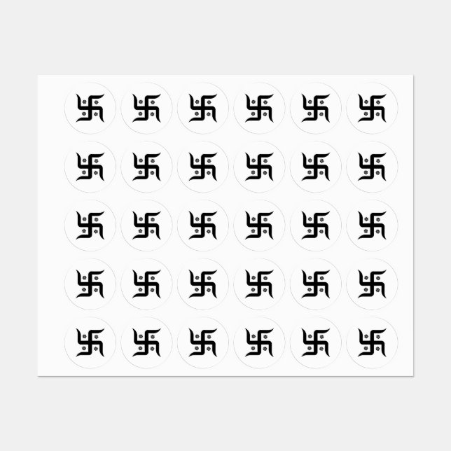 Round Swasthik  Stickers  (Sheet)