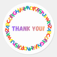 Round Thank You Sticker