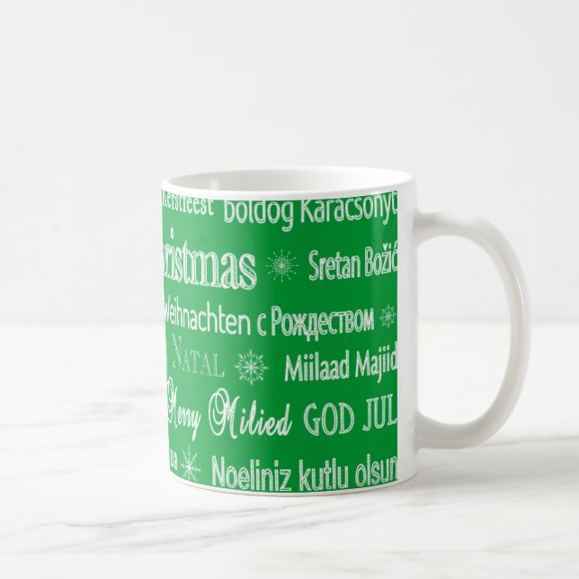 Round the World Christmas Coffee Mug (Right)