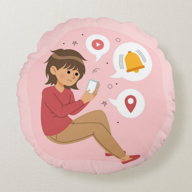 Round Throw Pillow (16") (Front)