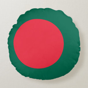 Round Throw Pillow with flag of Bangladesh
