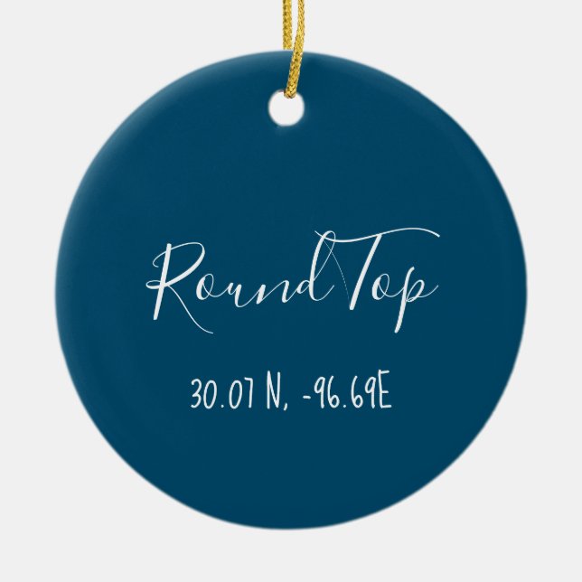 Round Top Texas Ornament (Front)