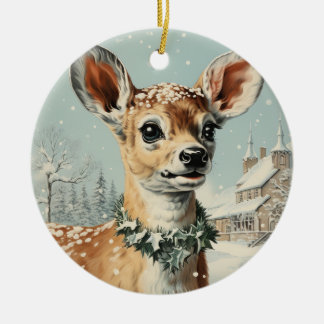 Round Trendy Layers, Xmas Ceramic Ornament