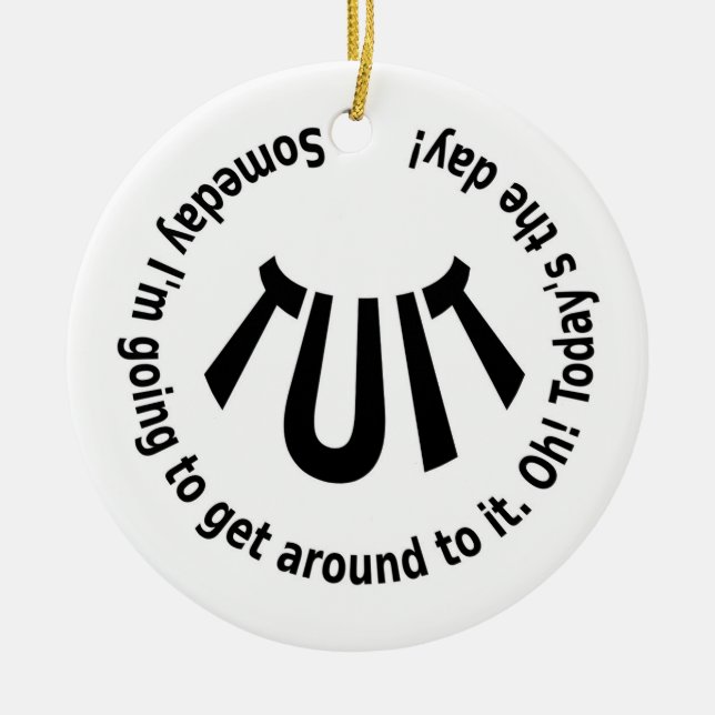 Round TUIT Ceramic Ornament (Front)