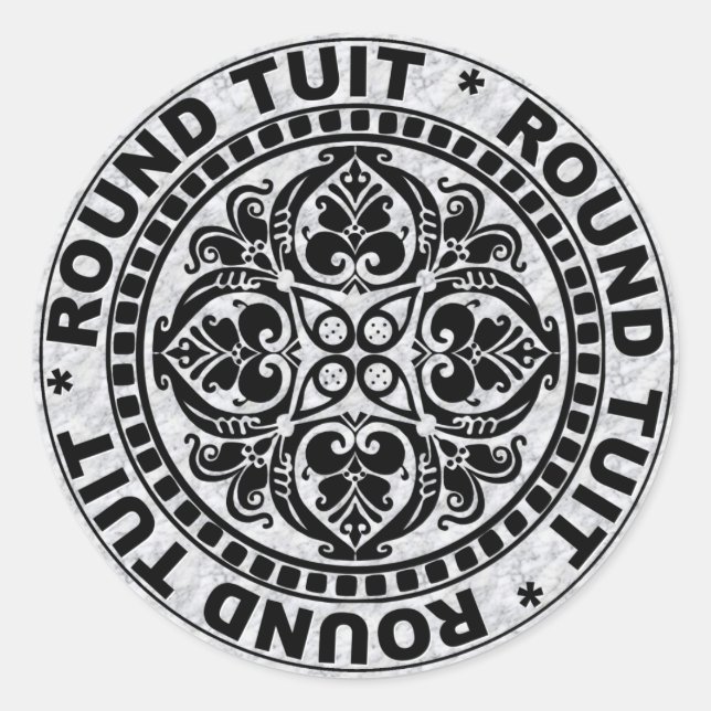 ROUND TUIT CLASSIC ROUND STICKER (Front)