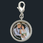 Round Vintage Frame Monogrammed Photo Charm<br><div class="desc">Beautiful personalised photo design perfect for mother's day,  as a wedding or anniversary gift,  graduation gift,  etc.</div>