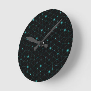 Round wall clock with a black face