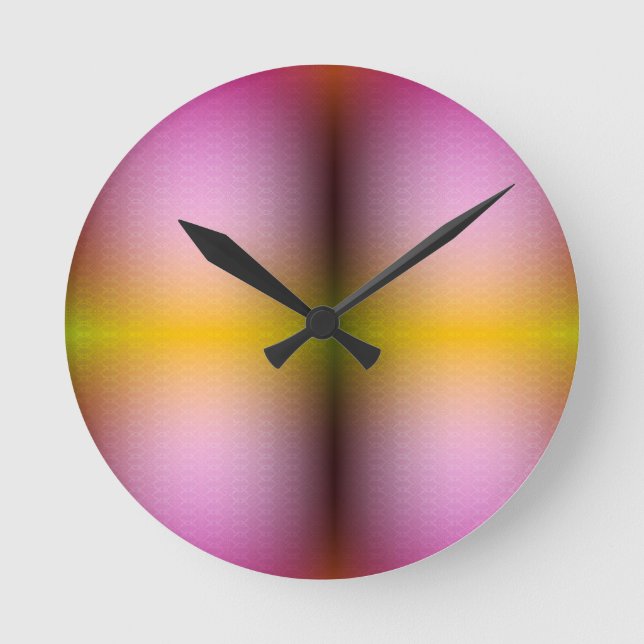 Round wall clock with sleek black hands  (Front)