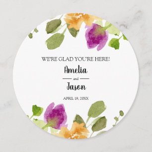 Round Wedding Dinner Plate Thank You