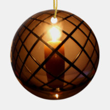 Round Wire and Candle Ornament