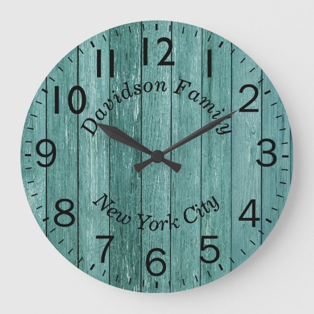 Round Wood Effect Large Clock (Front)