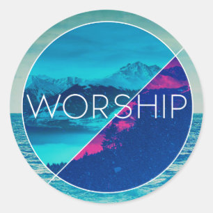 Round Worship Stickers (3 in.)
