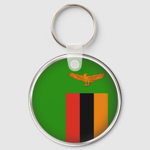 Round Zambia Key Ring