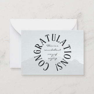 Roundabout Congratulations Card
