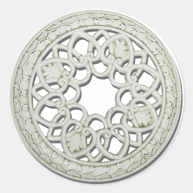 RoundDecorativeTile112810 Classic Round Sticker (Front)